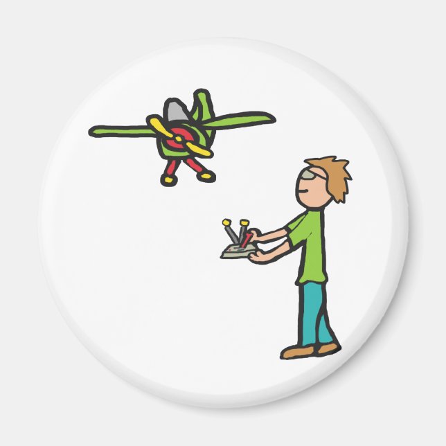 Imán Modelo RC Avión Volando (Frente)