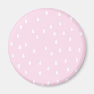 Imán Modelo rosa claro de la lluvia. Blanco y rosa