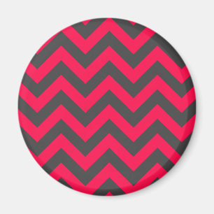 Imán Modelo rosado y gris de neón de Chevron