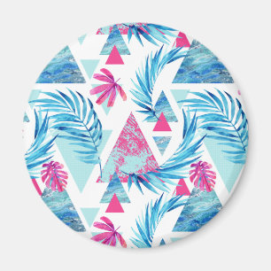 Imán Modelo tropical de la hoja de la acuarela