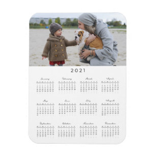 Imán Modern 2021 Photo Calendar Magnet