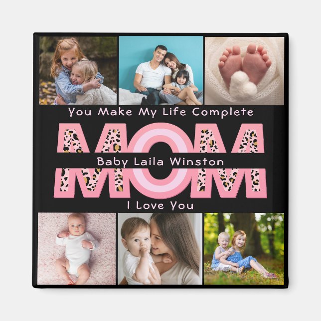 Imán Modern Baby Photo | You Make My Life Complete Gift (Frente)