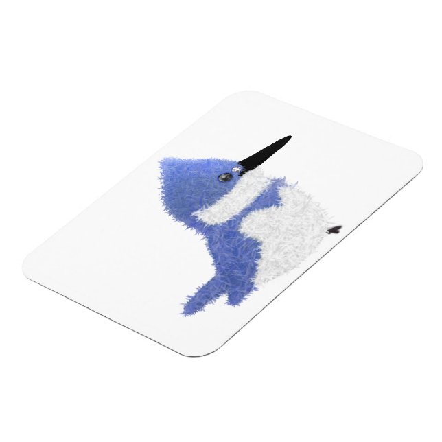 Imán Modern charming belted kingfisher (Lado Izquierdo)