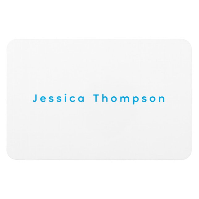 Imán Modern Elegant Plain Simple Professional Name (Horizontal)