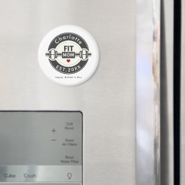 Imán Modern Fit Mom Mothers Day Fridge Magnet