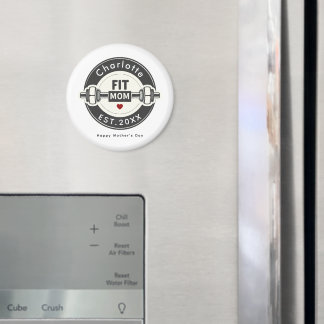 Imán Modern Fit Mom Mothers Day Fridge Magnet