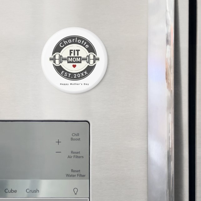 Imán Modern Fit Mom Mothers Day Fridge Magnet (In situ (nevera))