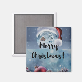 Imán Modern funny cute Christmas reindeer