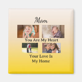 Imán Modern Keepsake – Four Photo Mom