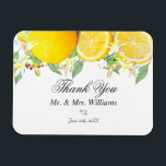 Imán Modern Lemon Boho Summer Wedding Thank You<br><div class="desc">Modern lemon boho summer wedding thank you magnet. The text can be changed using right the "Details" menu. To fit everything to your needs please click the "Customize" button and you can text style and colour change. Please contact me if you need help, for matching items or you have special...</div>