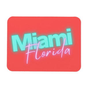 Imán Modern Miami Neon Lights