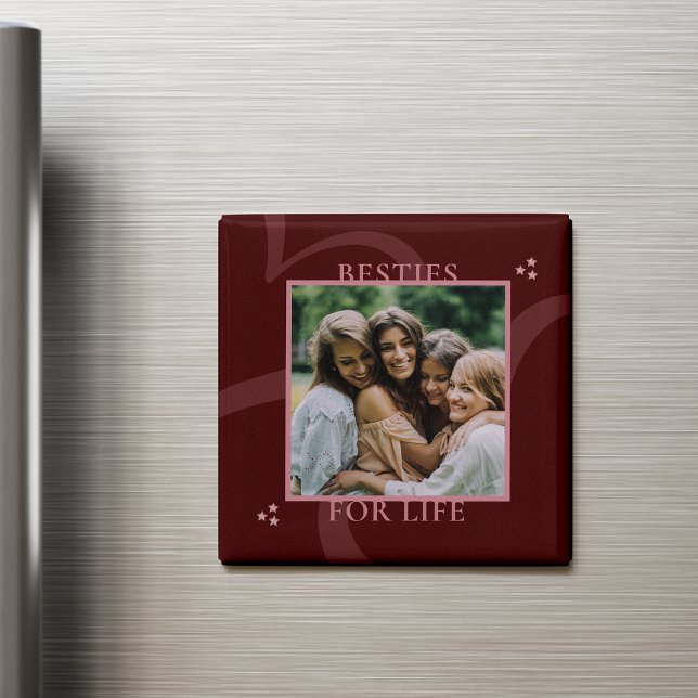 Imán Modern Minimal Maroon Chic Typography Galentine's (Subido por el creador)