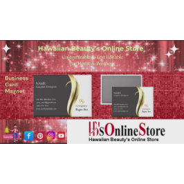 Imán Modern Minimalist Gold Black White Business