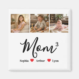 Imán Modern Minimalist Mom Custom Photo & Name Keepsake