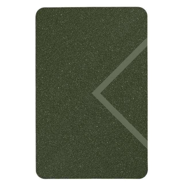Imán Modern Moss Green Chevron Magnet - Personalizable (Vertical)
