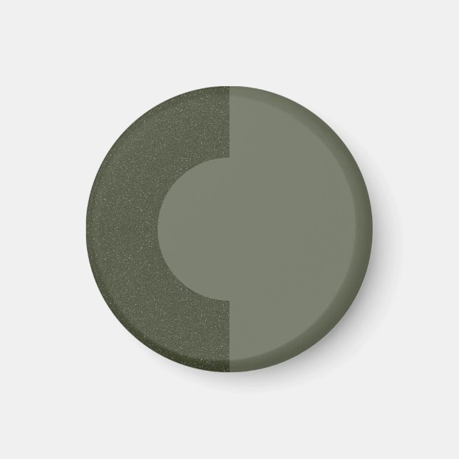 Imán Modern Moss Green Duo Magnet - Personalizable (Frente)