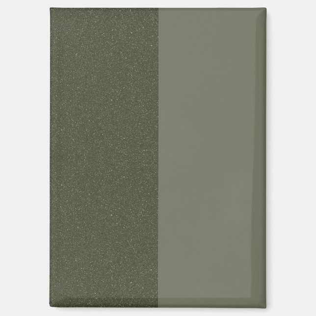 Imán Modern Moss Green Split Personalizado Magnet (Anverso)