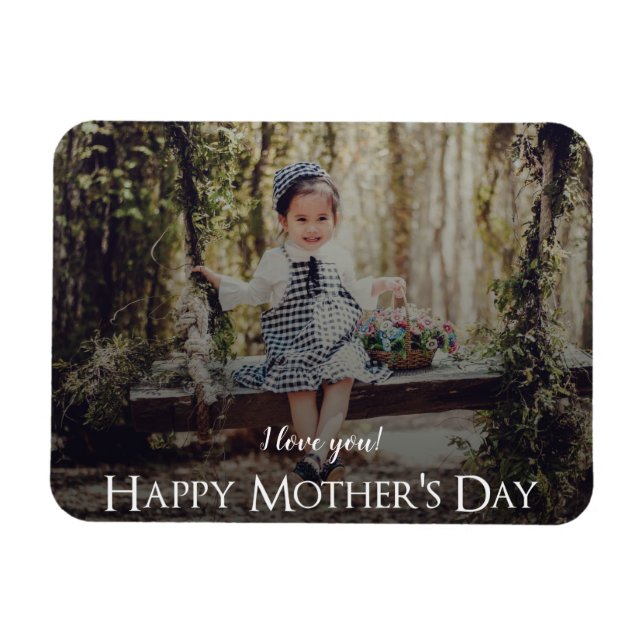 Imán Modern Mother's Day Photo Magnet (Horizontal)