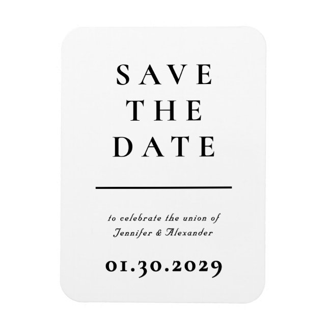 Imán Modern Save the Date Magnet (Vertical)