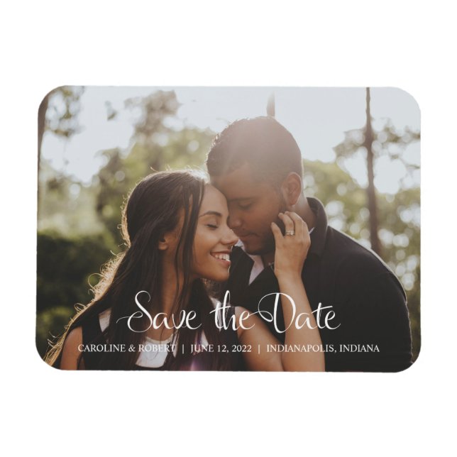 Imán Modern Save the Date Photo (Horizontal)