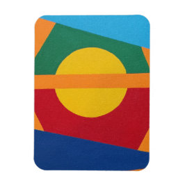 Imán Modern Setting Sun Abstract Magnet