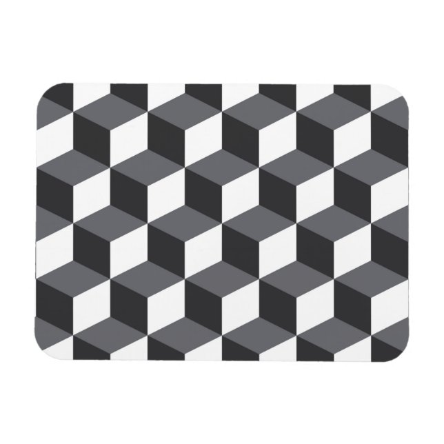 Imán Modern, simple, urban architectural cubes pattern (Horizontal)