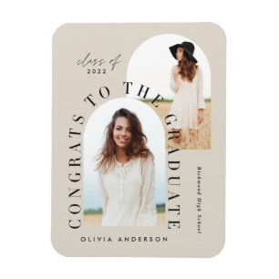 Imán Moderna graduación geométrica multifoto arco