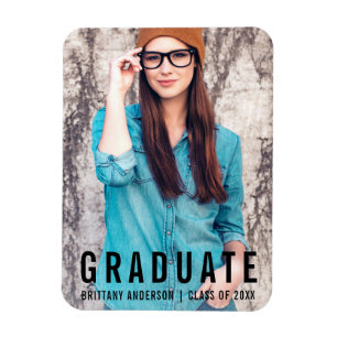 Imán Moderna Invitación de foto de graduación Minimalis
