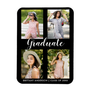 Imán Moderna Invitación de fotografía de Graduación 4