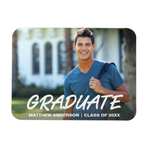 Imán Moderna Invitación de graduación de Guay Foto W