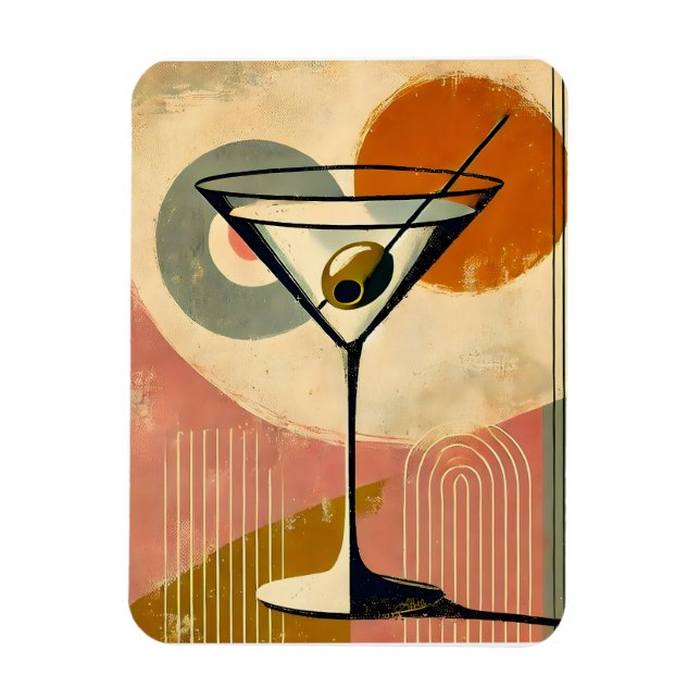 Imán Moderna Martini de Mid Century (Vertical)
