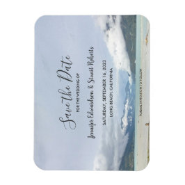 Imán Moderna playa de verano de montaña Save the Date