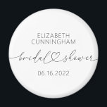 Imán Moderna Sencilla Elegante Ministero Corazón Ducha<br><div class="desc">Este diseño sencillo y moderno se compone de sans serif y de una juguetona tipografía cursiva con corazones doodle. Perfecto para los bodas de la fiesta de novias.</div>