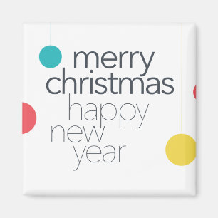 Imán Moderna, simple, vibrante, divertida "Feliz Navida