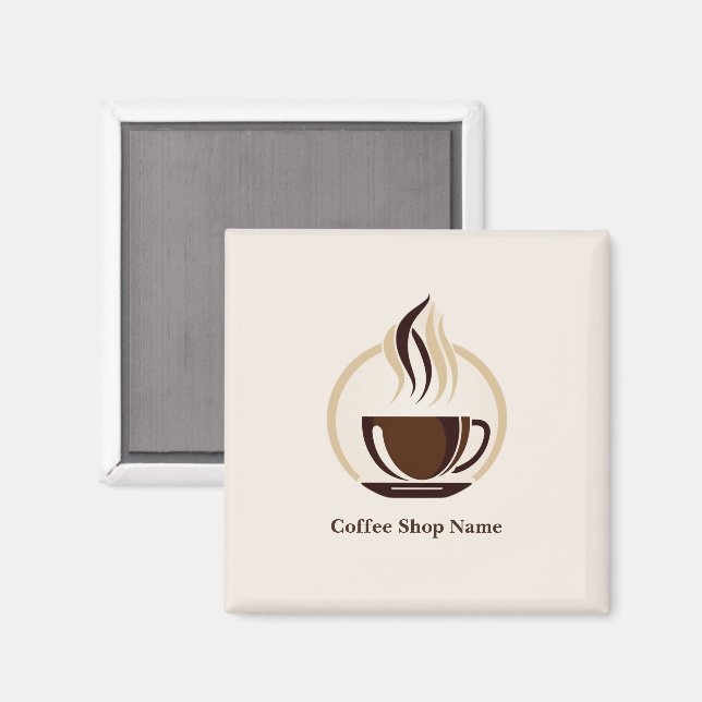 Imán Moderna tienda profesional de cafetería sencilla (Anverso/Reverso)