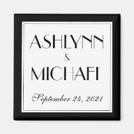 Imán Moderna y elegante fecha Boda