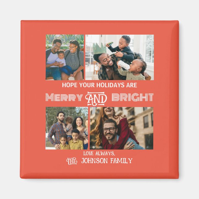 Imán Moderna y moderna foto de la familia Merry y Brigh (Frente)