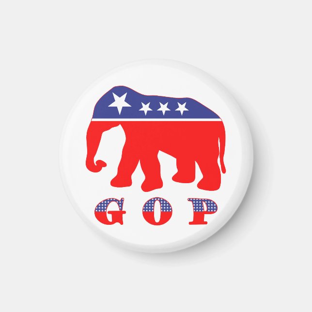 Imán Modernized GOP Elephant (Frente)