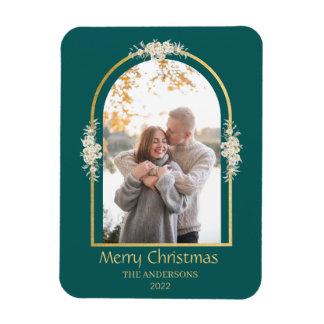 Imán Moderno arco floral Minimalista foto verde