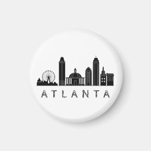 Imán Moderno Atlanta Georgia Estilizado Skyline