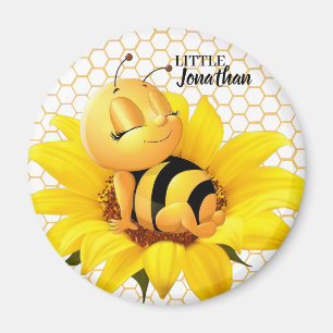 Imán Moderno Bebé Bee Sunflower