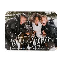 Moderno Black Fun White Bold Script Deja Que Nieva