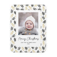 Moderno Black Script Cute Gold Black Gifts Pattern