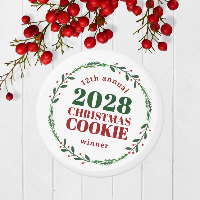 Imán Moderno concurso anual de vacaciones ganador de pr (Christmas Holiday Competition Prize Magnet for the Winner. Great for Cookie & Sweater Contests!)