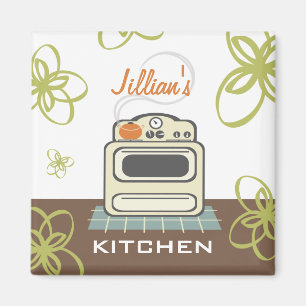 Imán moderno de la cocina de la estufa retra