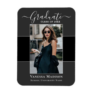 Imán Moderno Elegante 1 Invitación de Grado de Fotogr