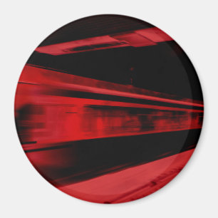 Imán Moderno, fresco concepto de movimiento en rojo y n