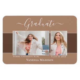 Imán Moderno Invitación Elegante de 2 Grados de Fotog