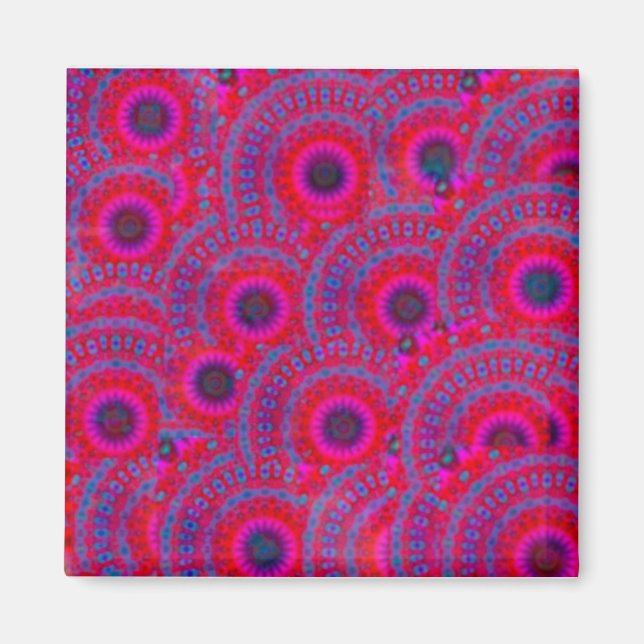 IMÁN MODERNO MANDALA COLOR ROSA ROSA (Frente)