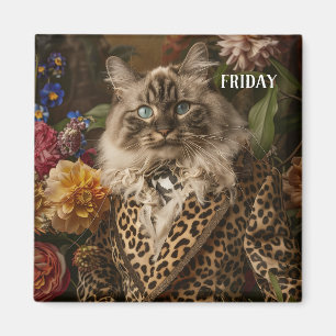Imán Moderno Mascota gracioso días viernes